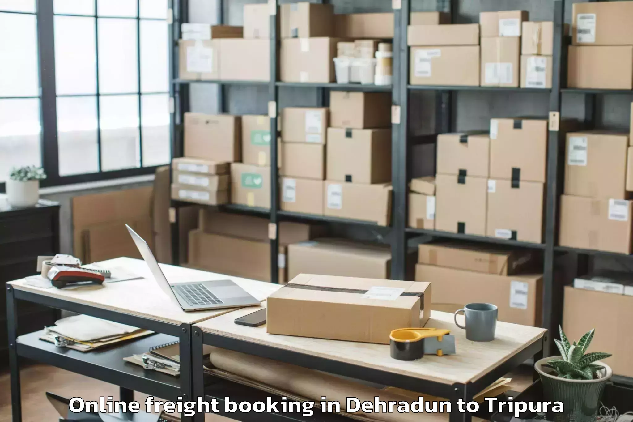 Book Your Dehradun to Teliamura Online Freight Booking Today